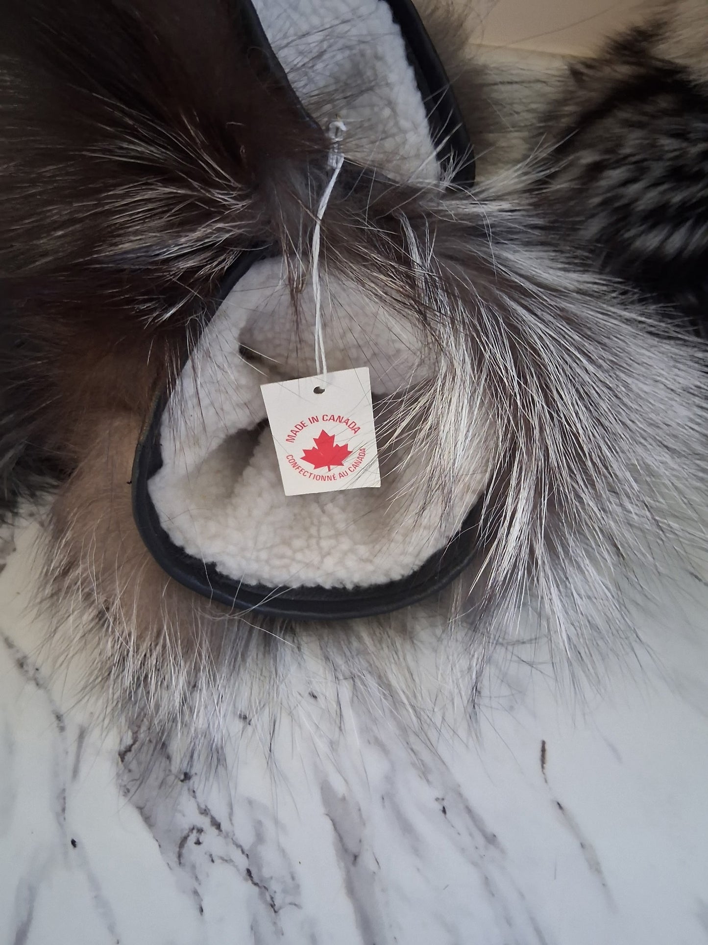 Canadian Silver Fox Fur Mitts