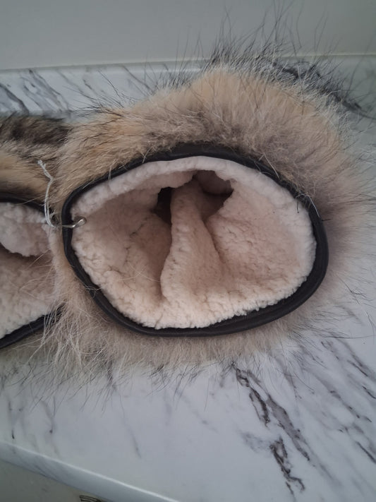 Canadian Coyote Fur Mitts