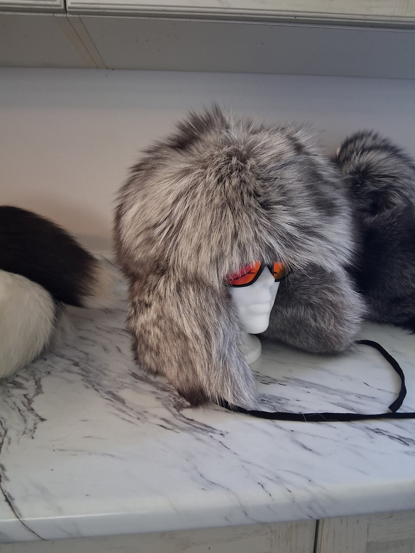 Pearl fox full Fur trapper Hat